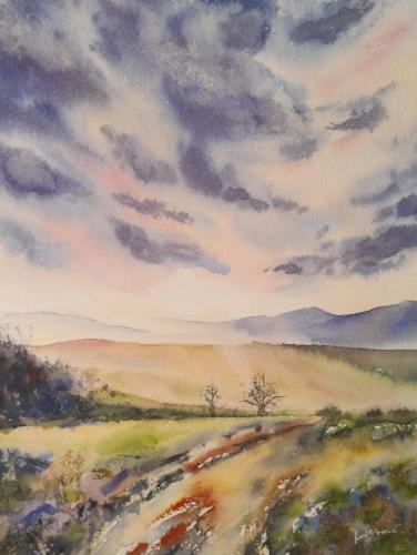 Zimný západ slnka A4 (21 x 30cm)